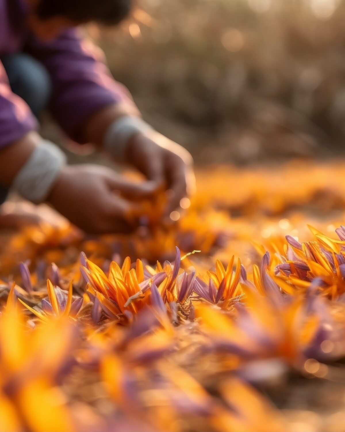 Safran fair ernten, um Safran kaufen möglich zu machen