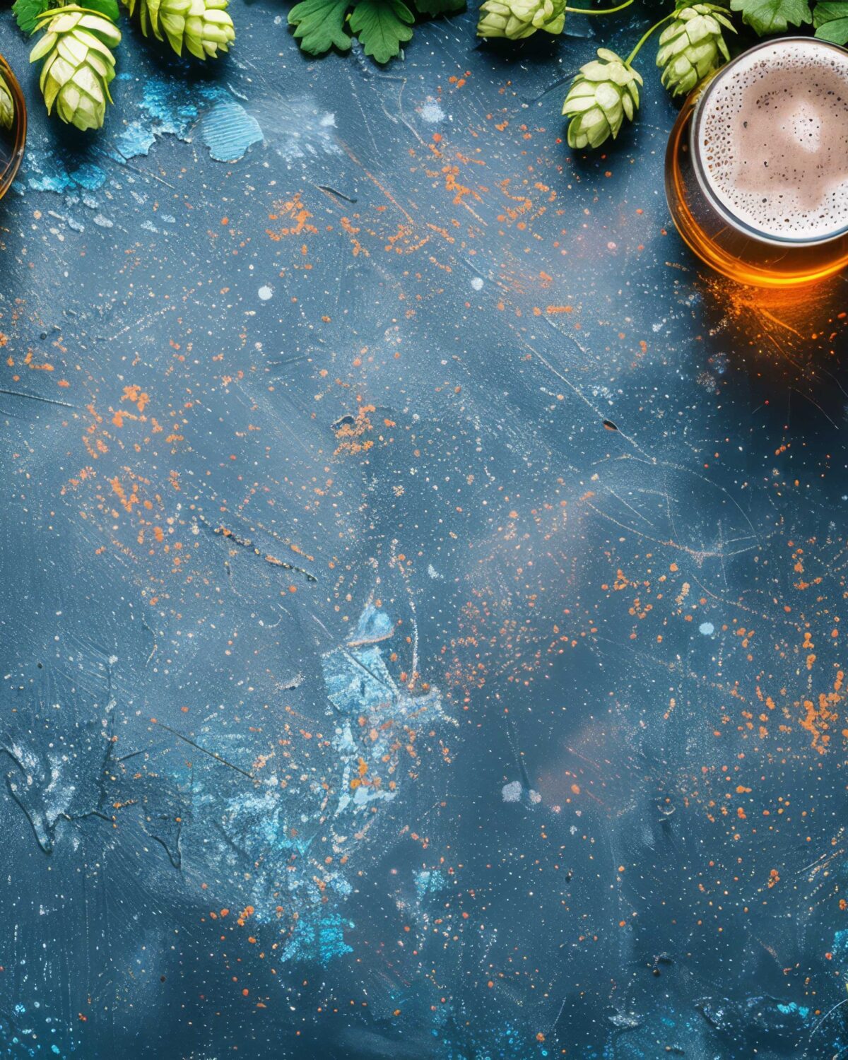 Craftbiere stehen im Kreis mit Pflanzen