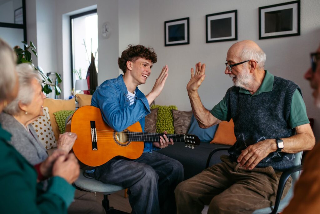 Betreuung mit Musik und menschlicher Nähe